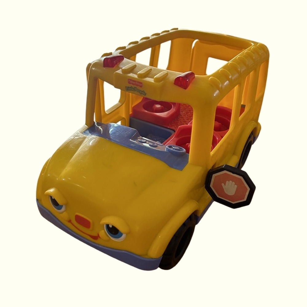 Fisher Price Little People Yellow School Bus Vehicle Only Vintage 2001 GUC Works